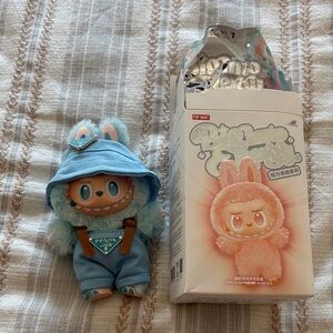 Pop Mart Blue Bunny Doll with Hoodie
